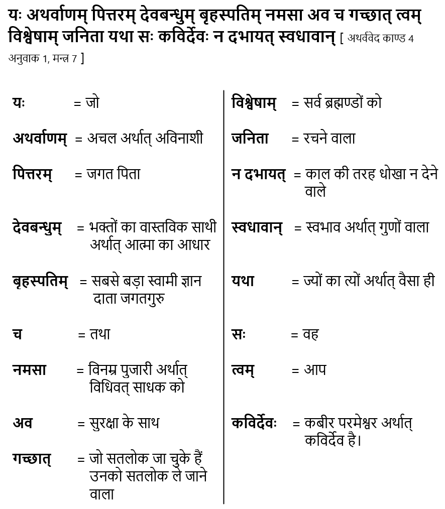 Atharva Veda Kand 4 Anuvaak 1 Mantra 7