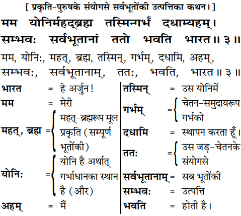 Bhagavad Gita 14:3