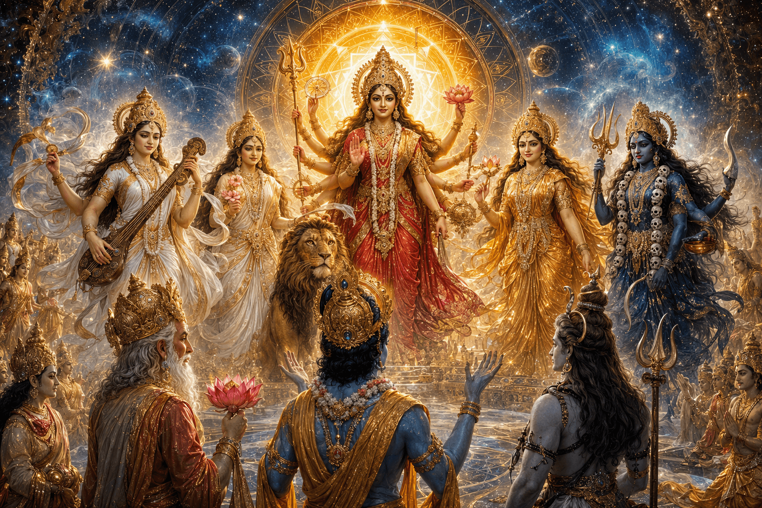 The Divine Marriages of Brahma, Vishnu, and Shiva