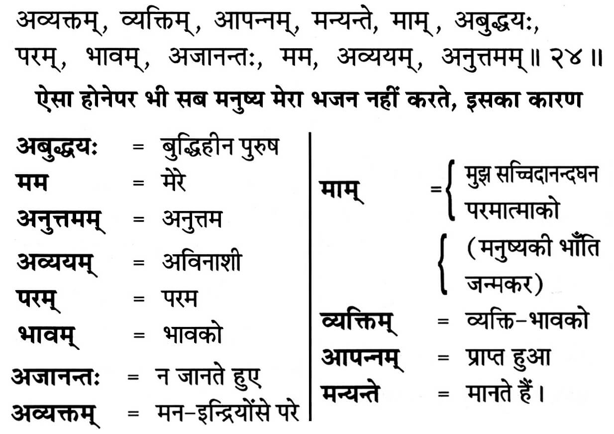 Gita 7.24