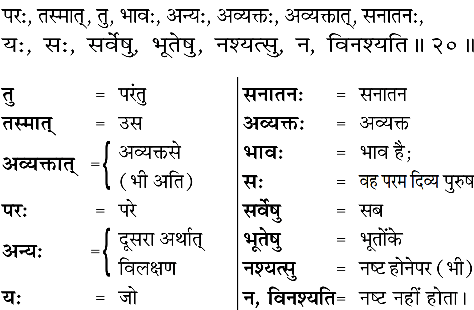 Gita 8.20