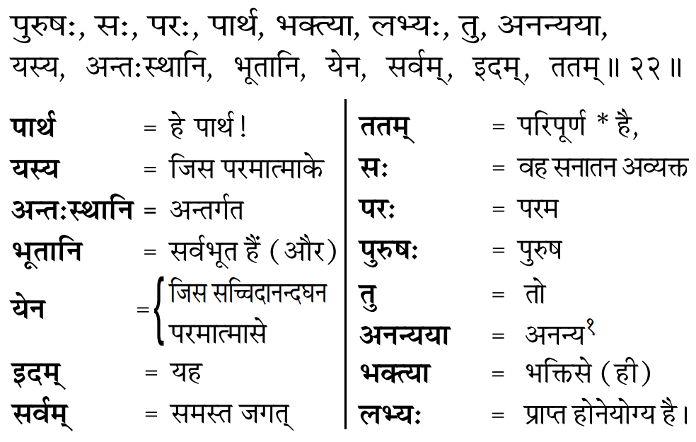 Gita 8.22