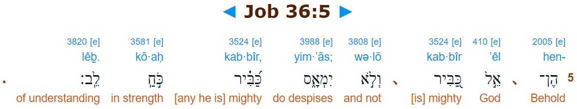 Iyov 36:5 Bible