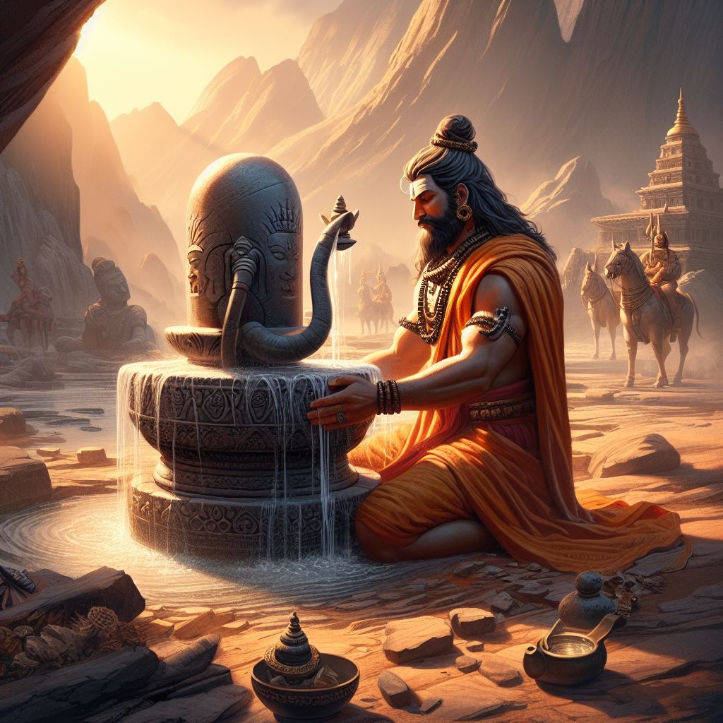 king-bhoja-worshipping-lord-shiva-bhavishaya-purana