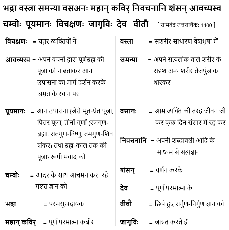Samved Mantra 1400 Utarchik Adhyay 12 Khand 3 Shlok 5