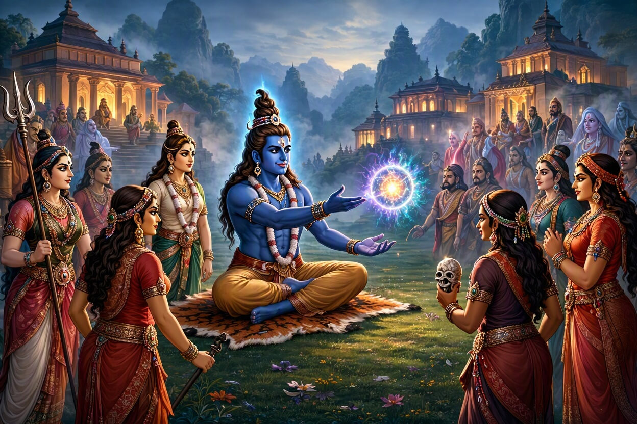 Shiva and Maitrikas demands in Padma Purana