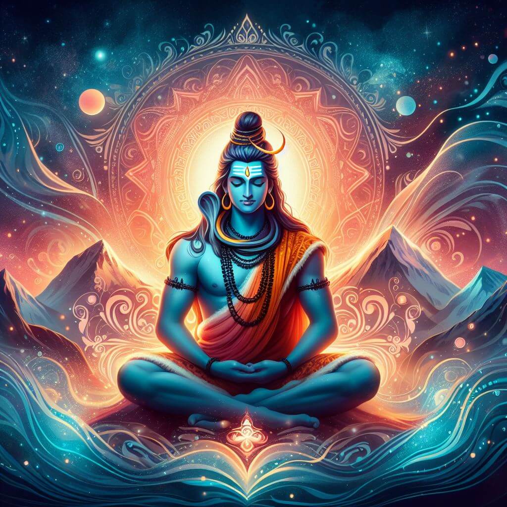 Whom does Lord Shiva meditate upon